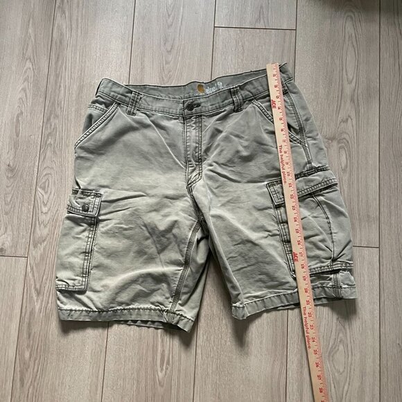 Carhartt Cargo Short Men 38 Tan Relaxed Fit Flat Front Casual Work College Trave - Picture 4 of 9